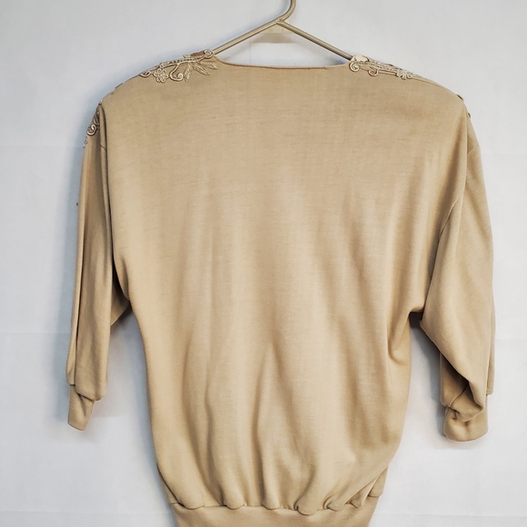 Vintage Bonnie And Billy By Holly Women's Size Med Floral Applique Top NWT - Picture 7 of 12